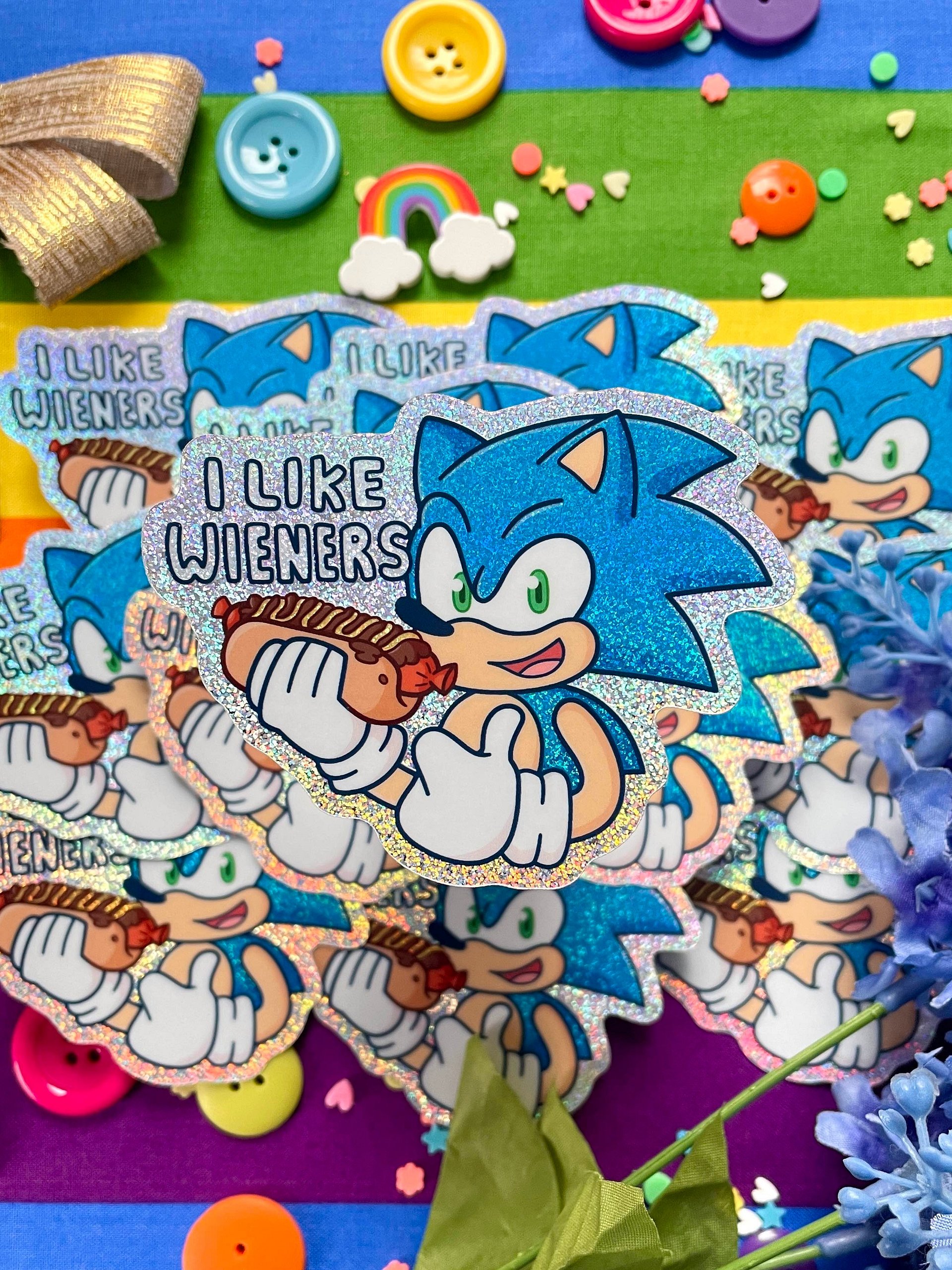 Sonic Likes Wieners Sticker product image (1)