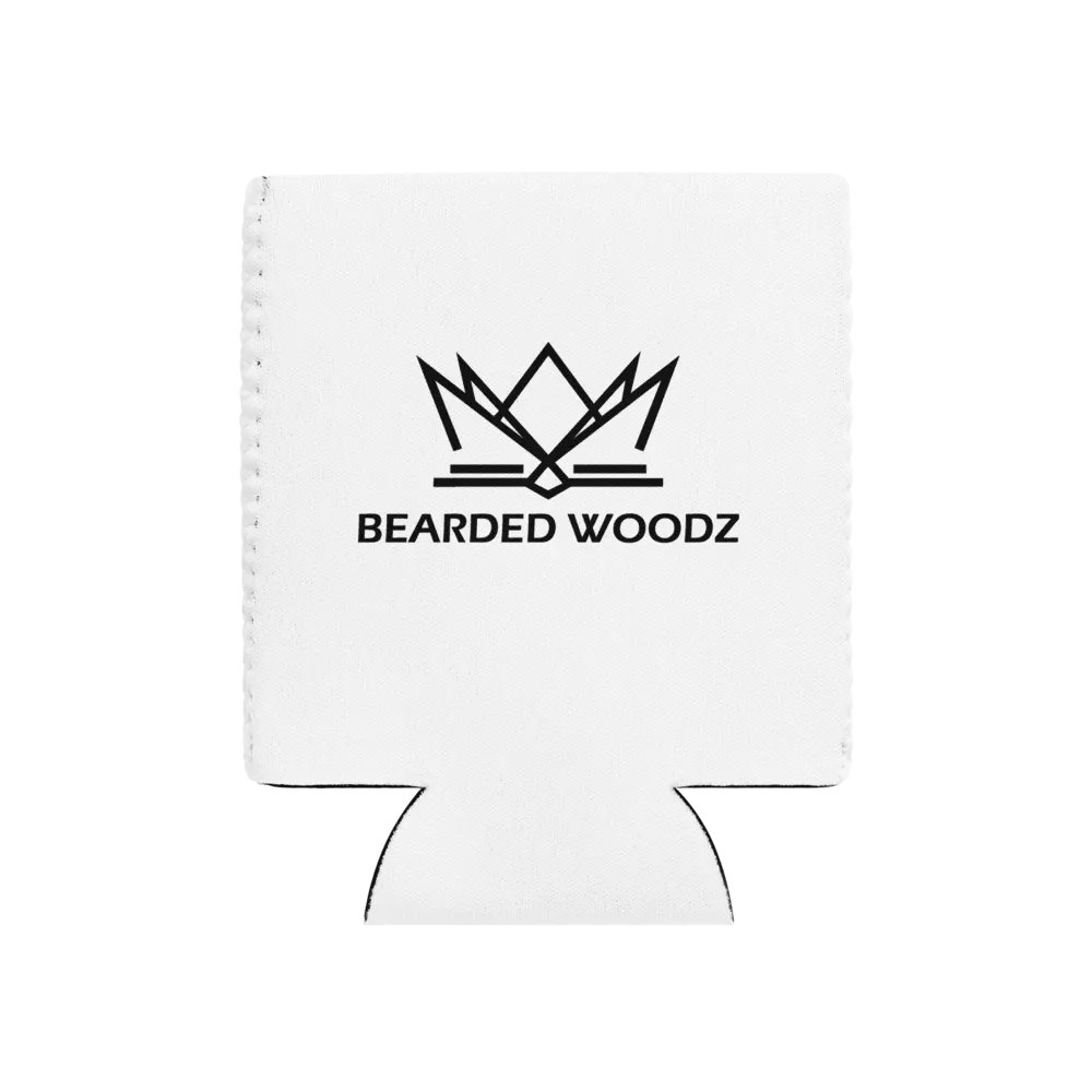Coozie Can Cooler (Design: Bearded Woodz) White product image (1)