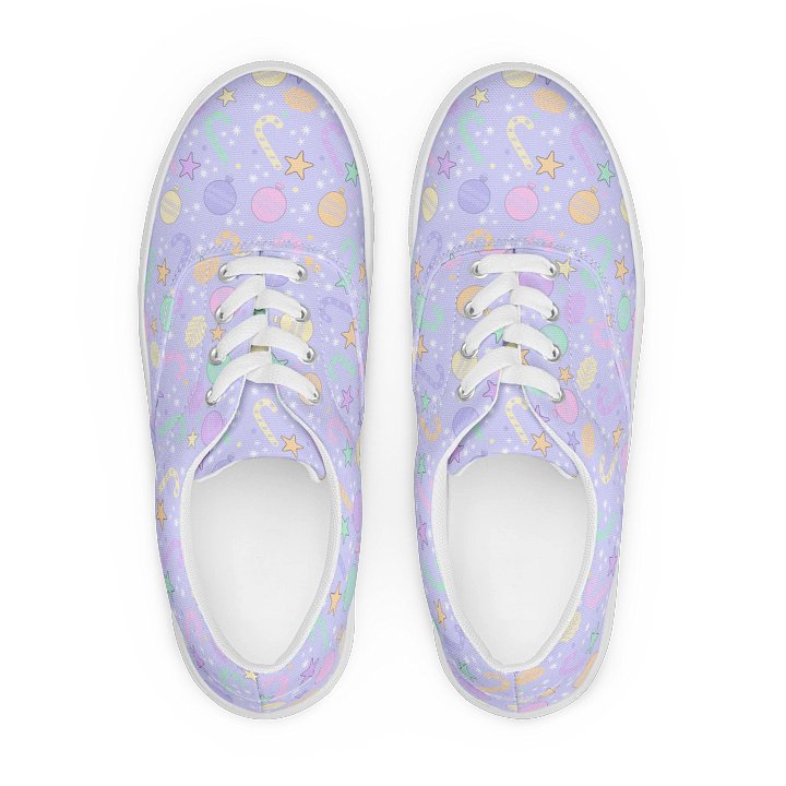 Christmas Pastel Lace-Up Canvas Shoes product image (1)