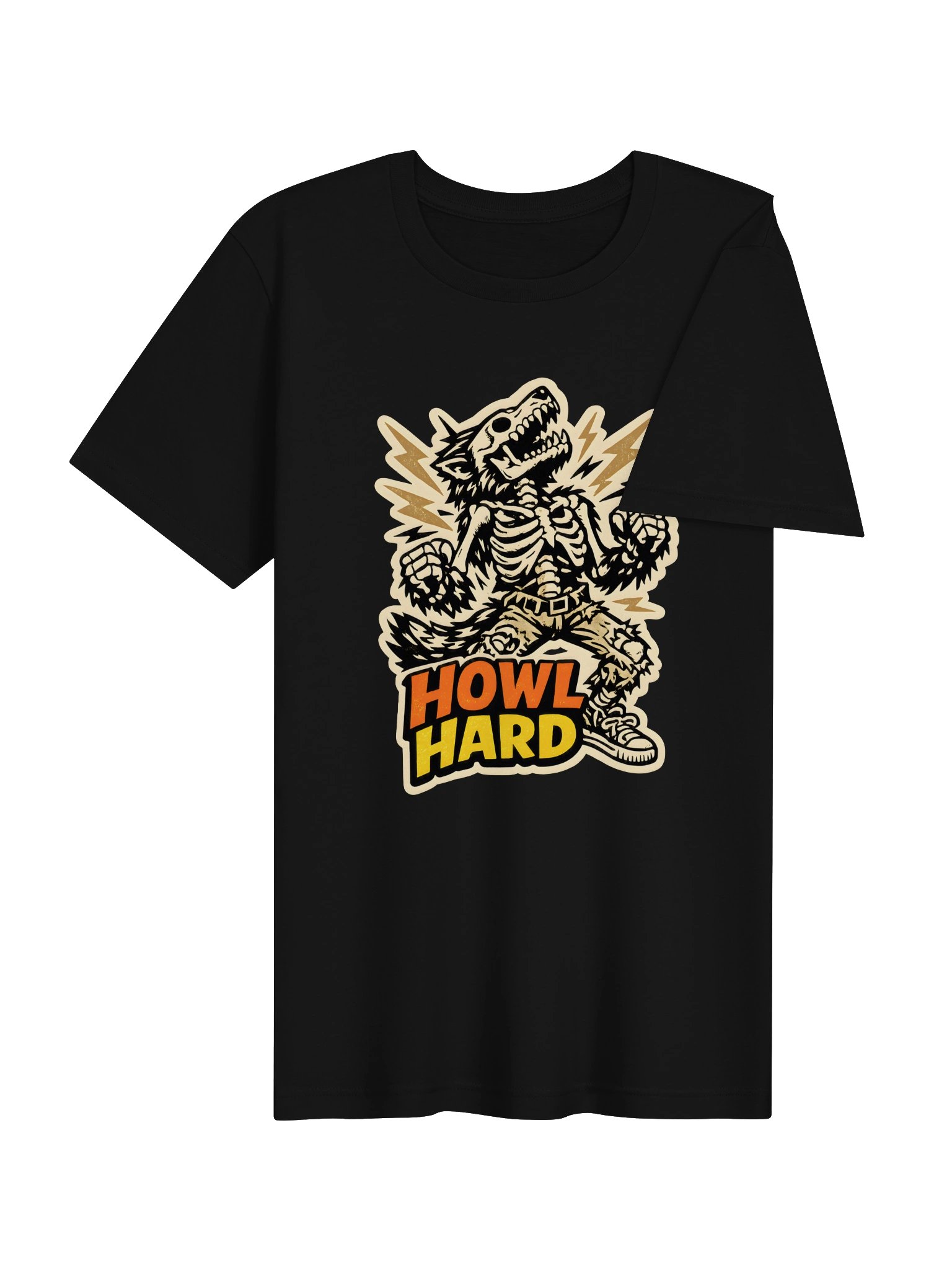 Cartoon Howling Werewolf Skeleton Sticker product image (35)