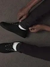 LM Origin™ Stealth Black Sneakers | Unisex Canvas Shoes product image (2)