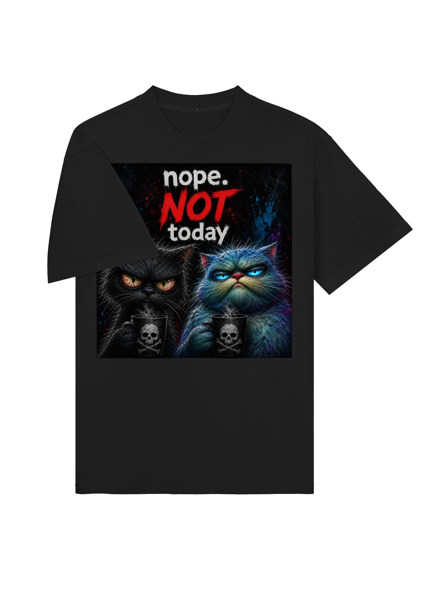 Nope NOT Today Cat T-Shirt | Funny Sarcastic Unisex Cat Lover Gift product image (4)