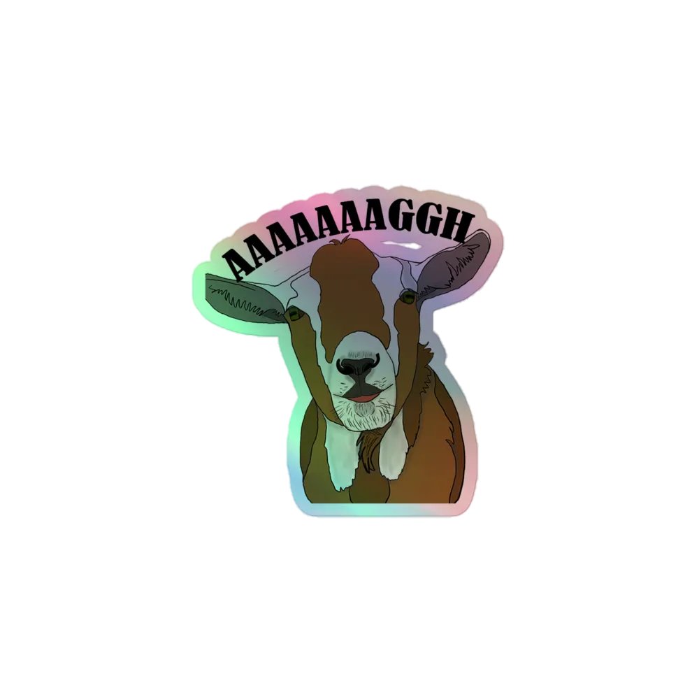 Screaming goat holo sticker product image (1)