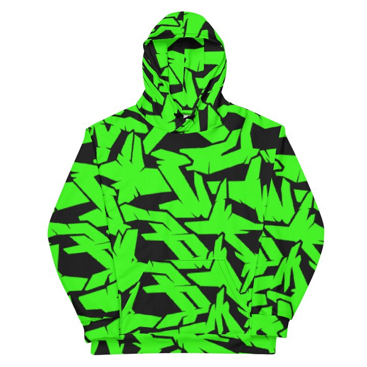 MALEREI LÁVINCI | BLACK/NEON GREEN HOODIE product image (1)
