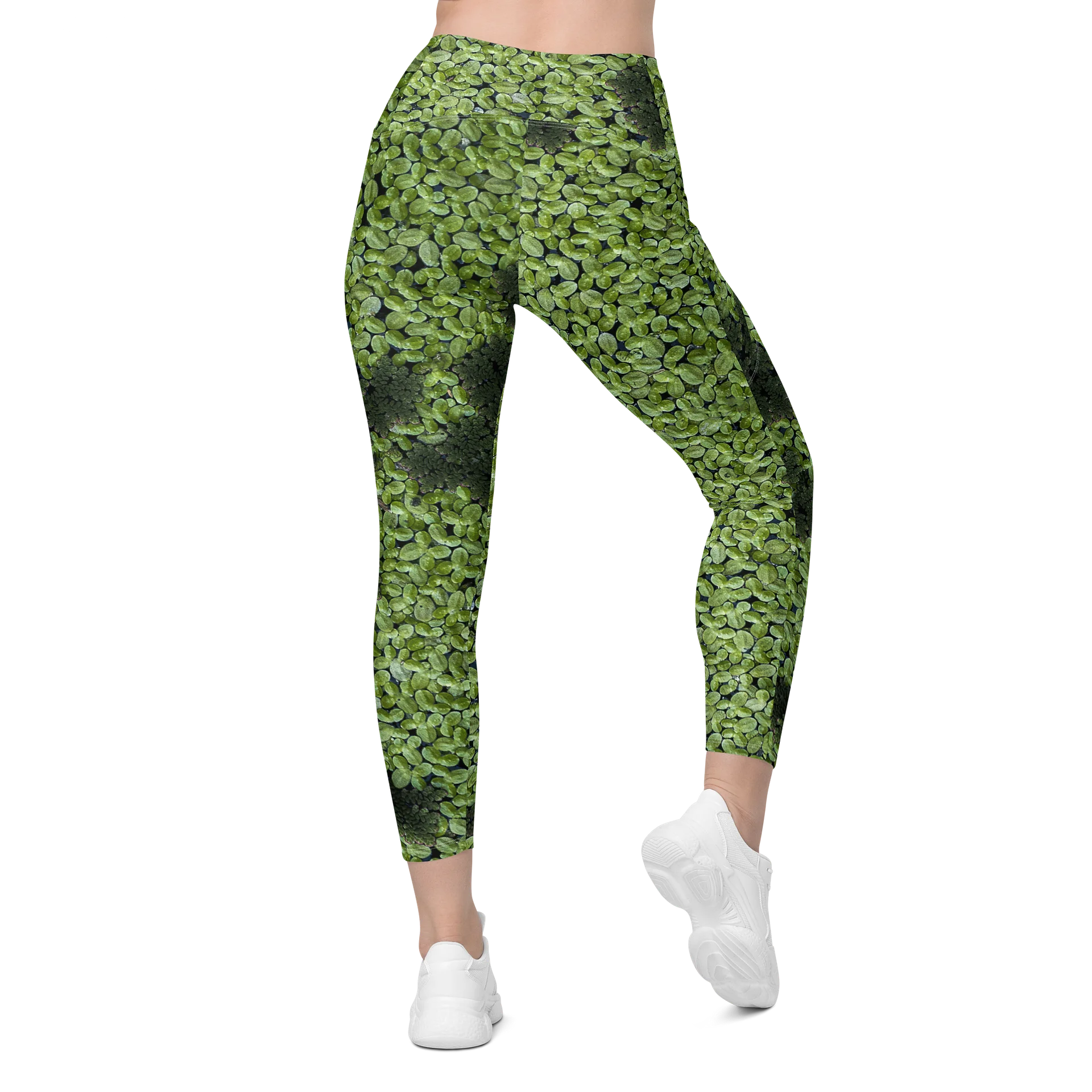 Verdant Life Women's Crossover High-Waisted Leggings with Dual Pockets product image (2)