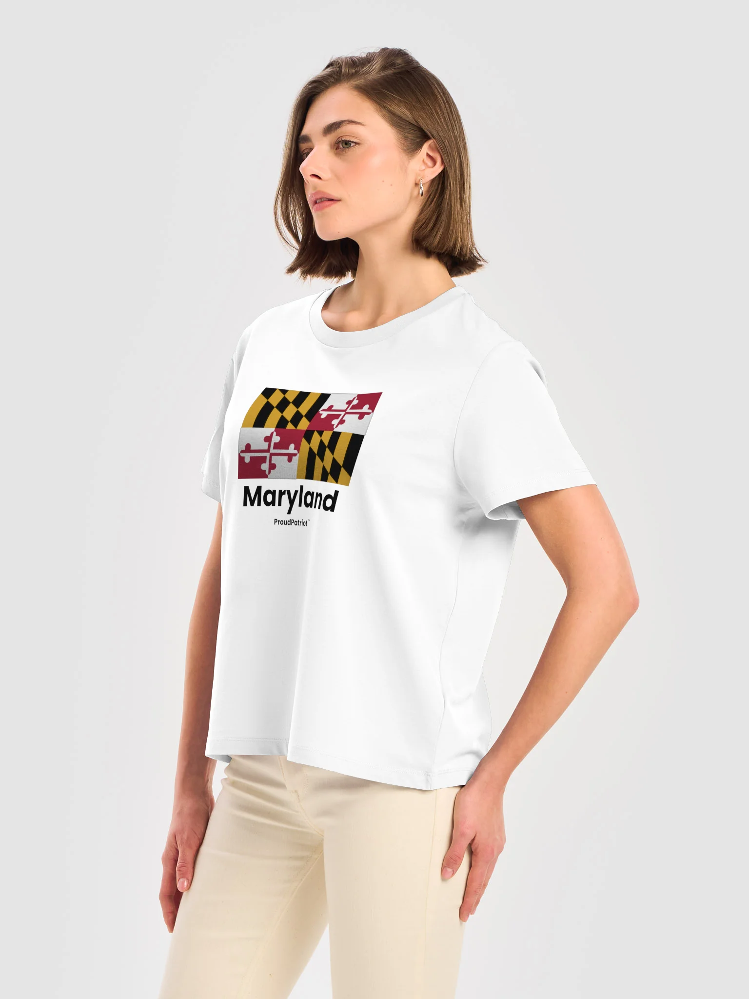 Maryland Women's Ribbed Neck T-Shirt product image (3)
