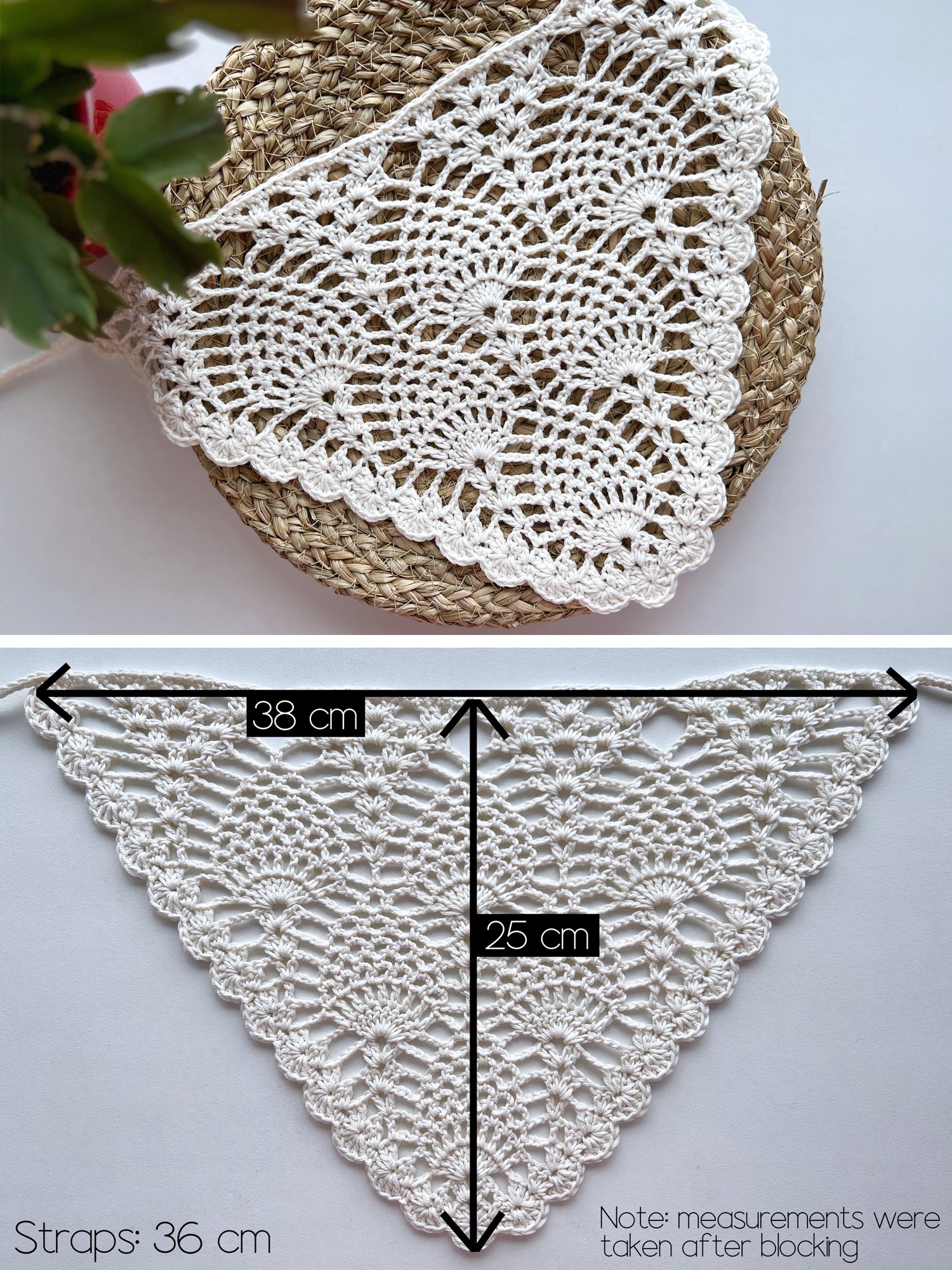 Crochet Pattern: Lacy Pineapple Bandana product image (3)