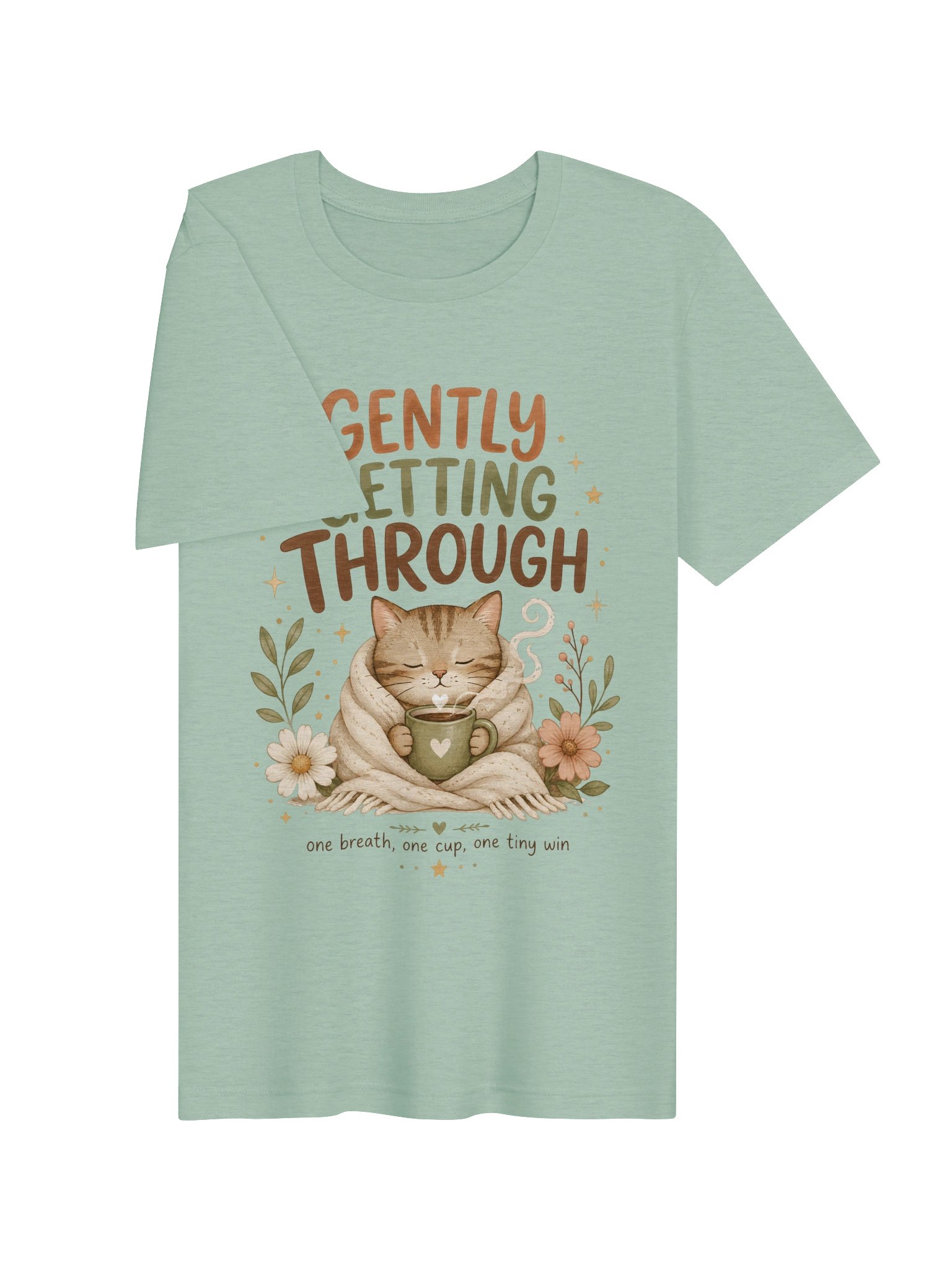 Gently Getting Through Cat Tee product image (19)