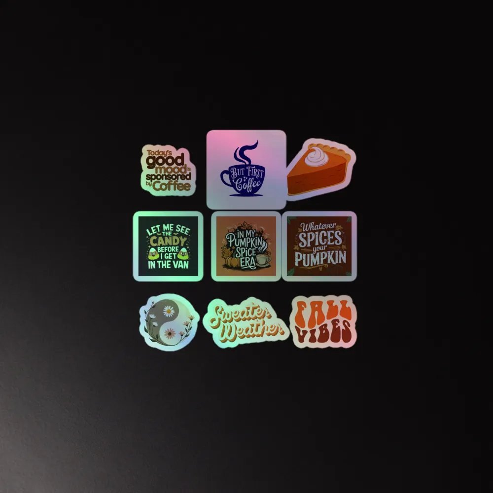 Fall Vibes Holographic Sticker Sheet product image (4)