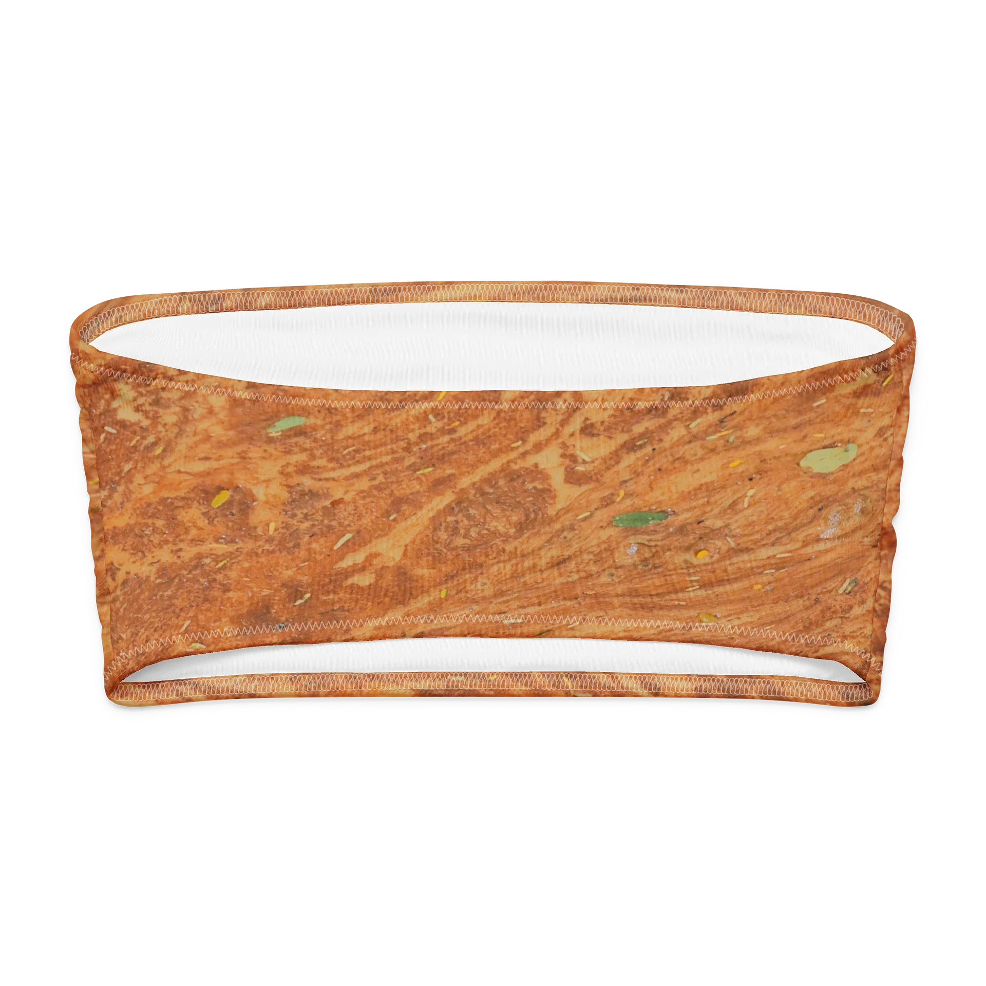 Terracotta Tea All-Over Print Recycled Bandeau Bikini Top product image (7)