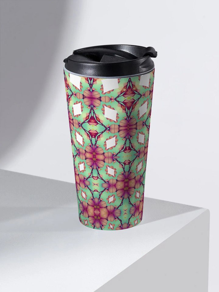 Elegant Diamond & Floral Travel Mug product image (2)