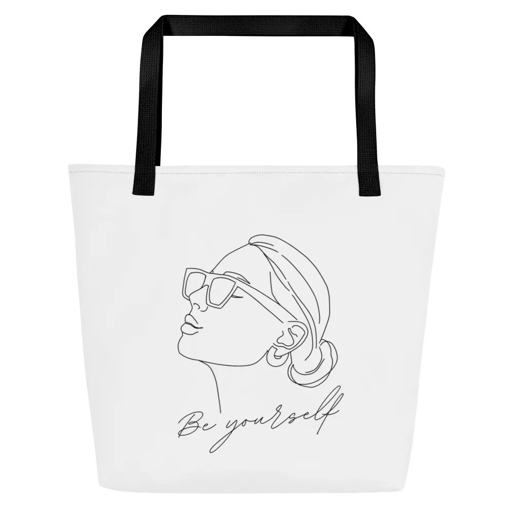 "Be Yourself" Tote Bag with pocket product image (1)