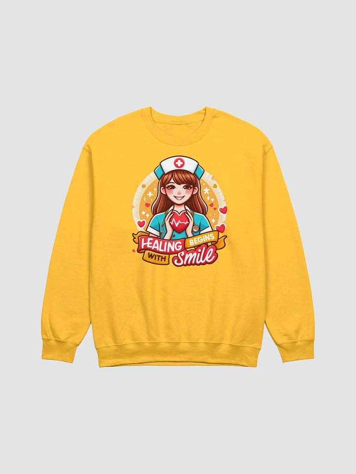 Smiling Nurse Heartbeat Sweatshirt product image (7)