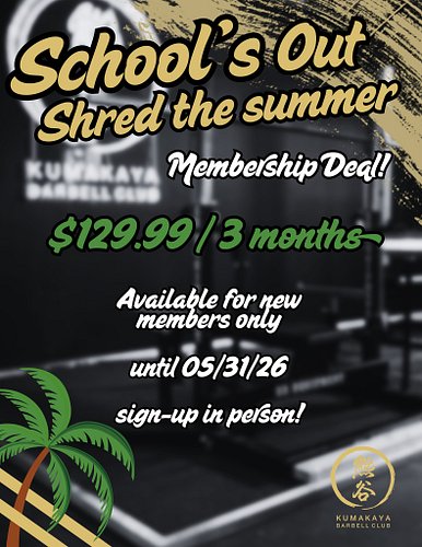 School’s (almost) out for the summer! To celebrate, take advantage of our 3 month membership deal running from now until 05/3...
