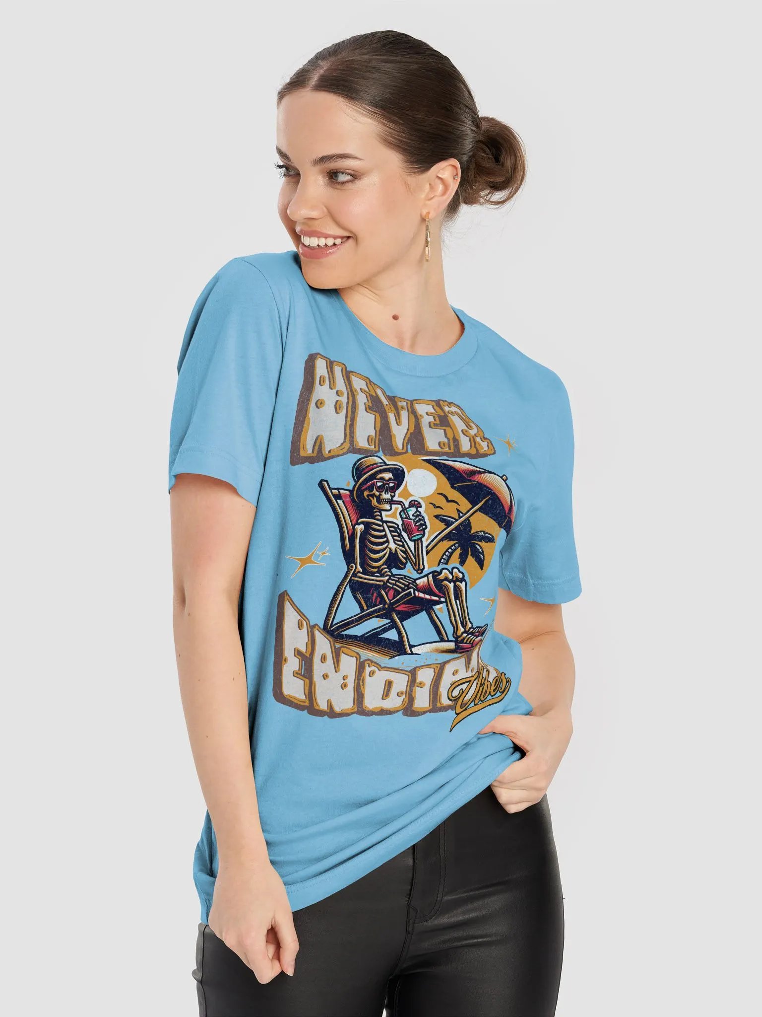 Never Ending Vibes Skeleton T-Shirt product image (5)