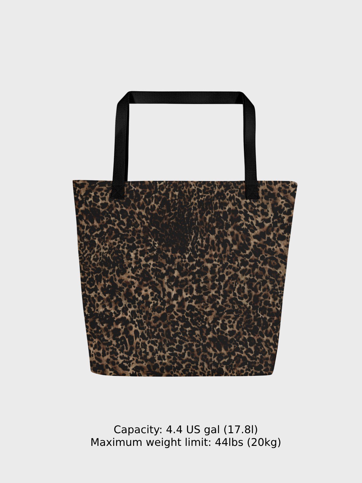 Large Tote Bag "Chic Dark Brown Leopard" product image (4)