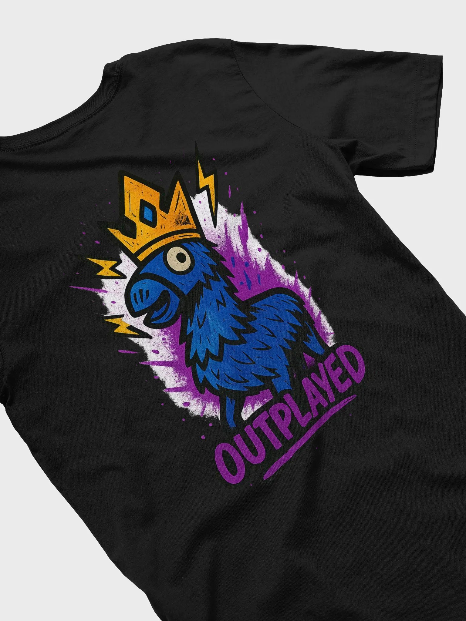 Outplayed Crown Llama Tee – Badge Front / Full Back Print product image (4)