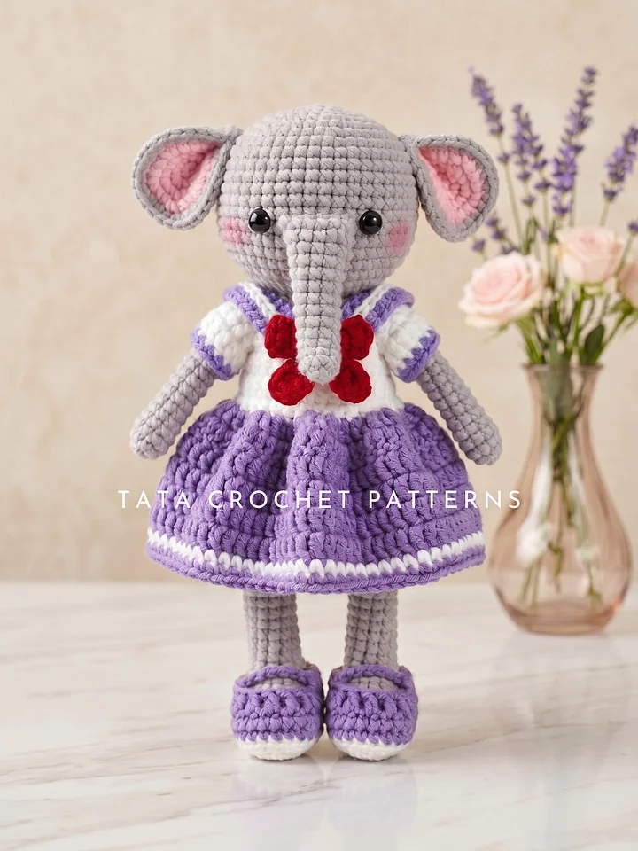 Elly the Kind Elephant – Amigurumi Crochet Pattern | Digital Download PDF product image (2)