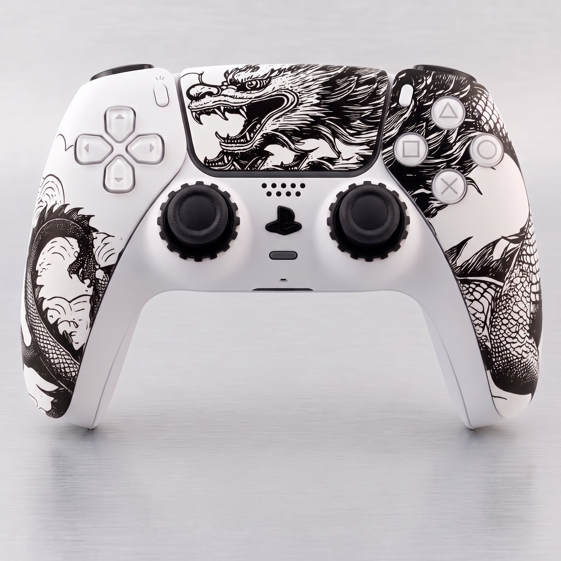 Dragon B&W PS5 Controller Faceplate product image (1)