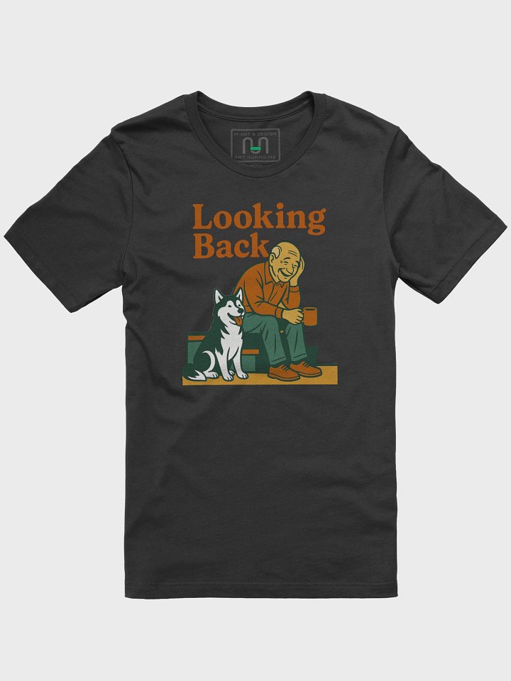 Looking Back, Moving Forward - Retro T-Shirt with Husky Friend product image (5)