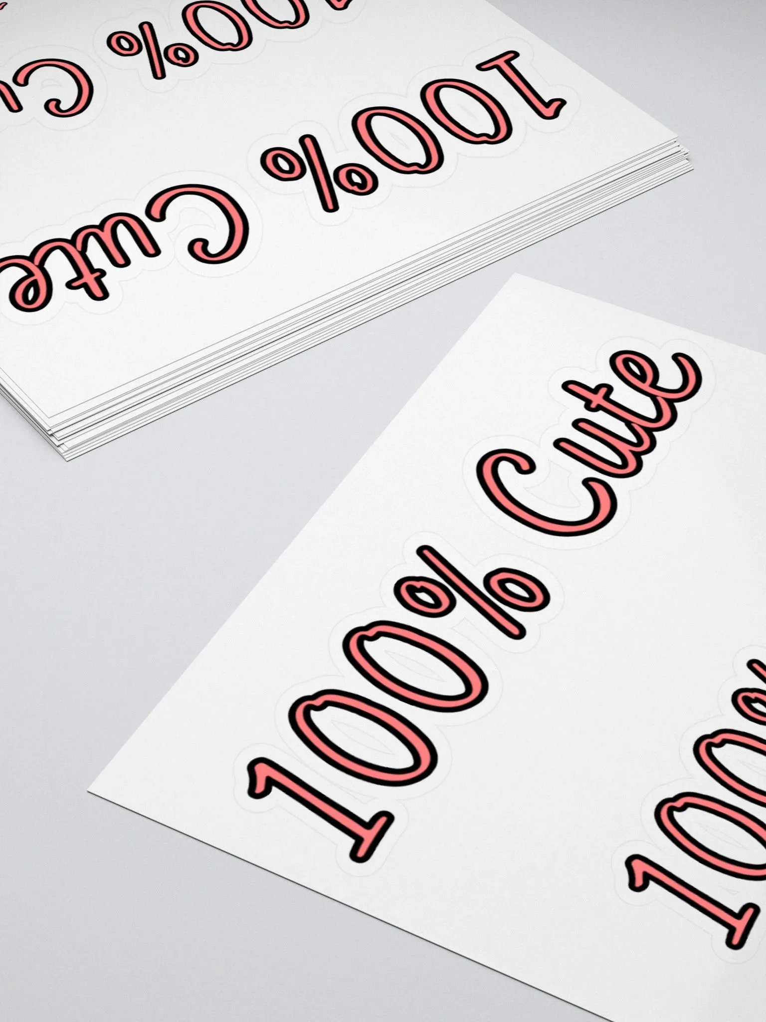 100% Cute Sticker (Pink) product image (4)