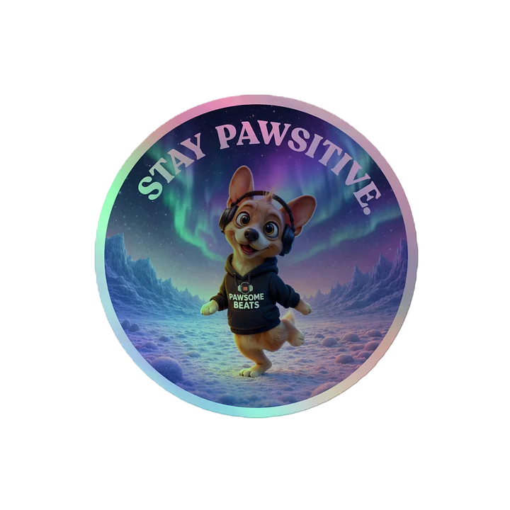 Pawsome Beats Holographic Sticker Sheet product image (2)