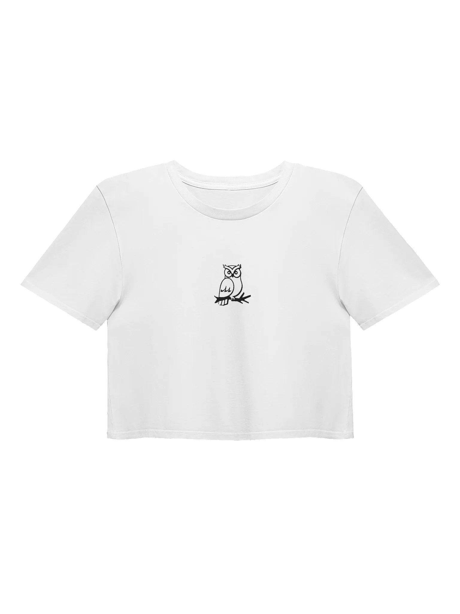 Stitched Black Owl Crop Top product image (4)