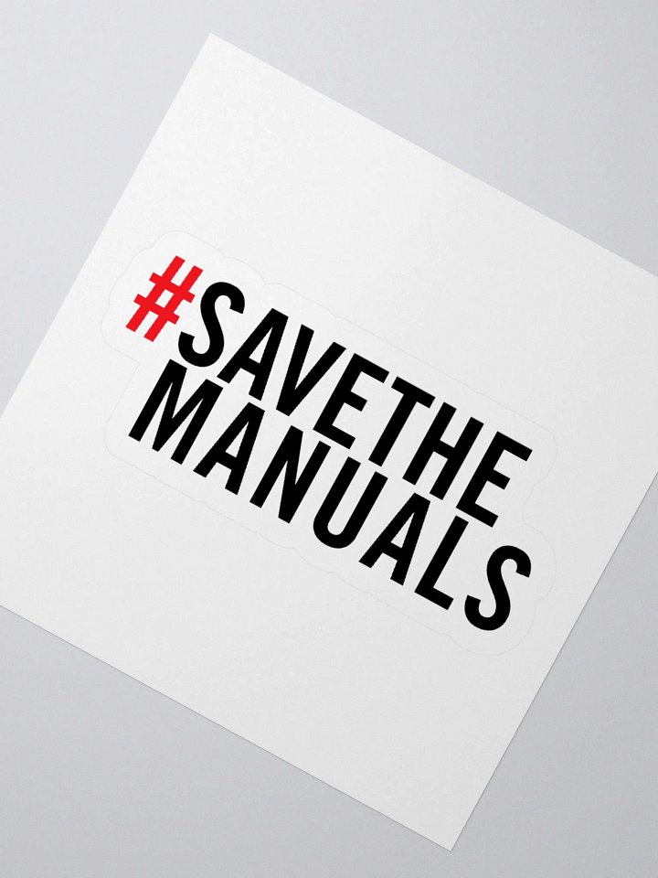 The Analog Badge (#SAVETHEMANUALS Sticker) product image (2)