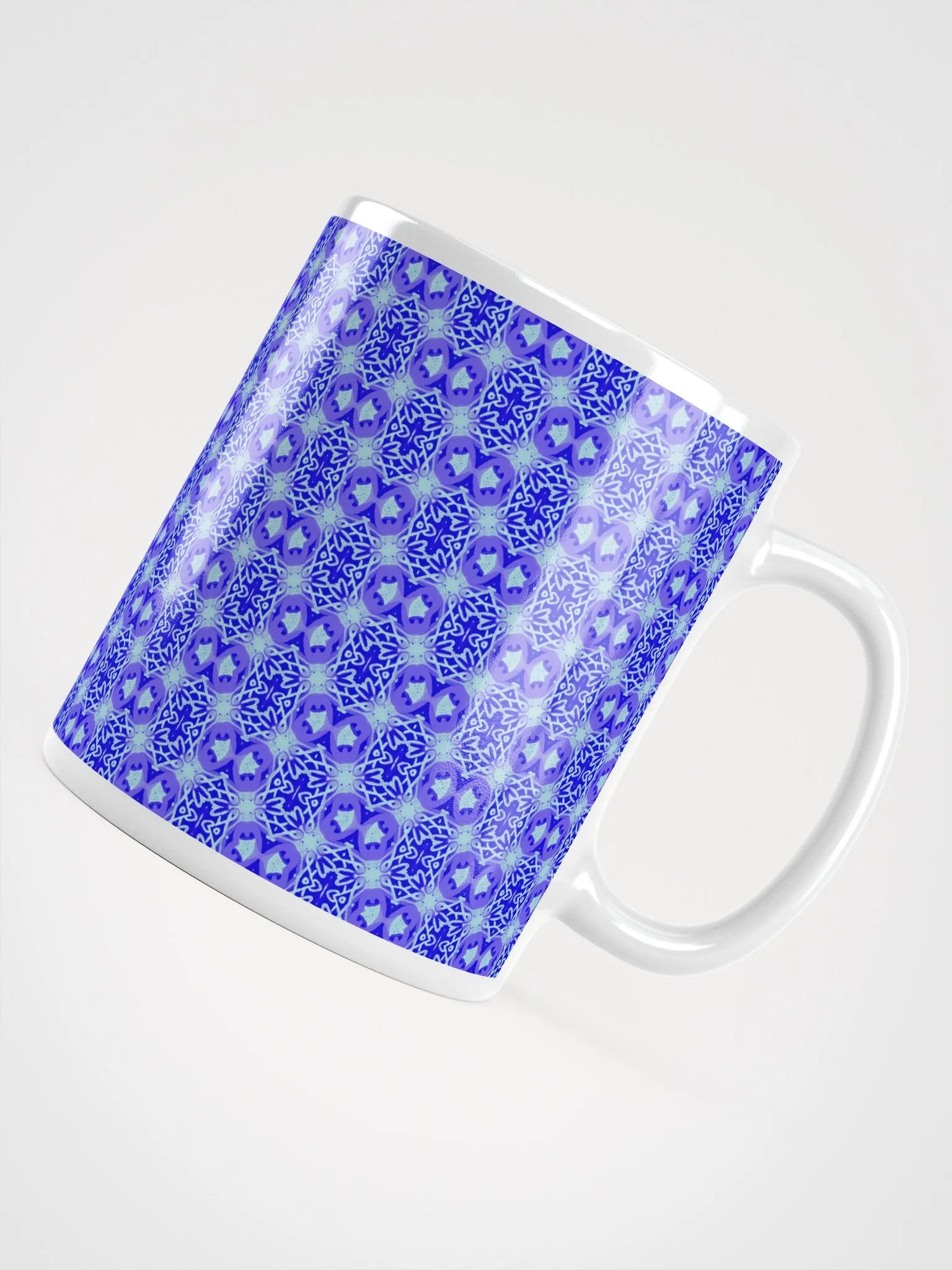 Blue & Purple Seamless Pattern Ceramic Mug product image (4)