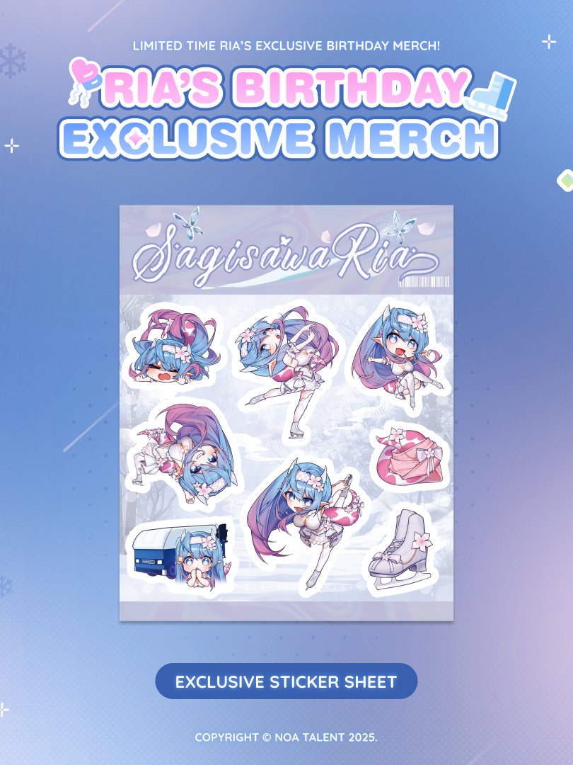 Ria's 2025 Birthday Sticker Sheet product image (1)