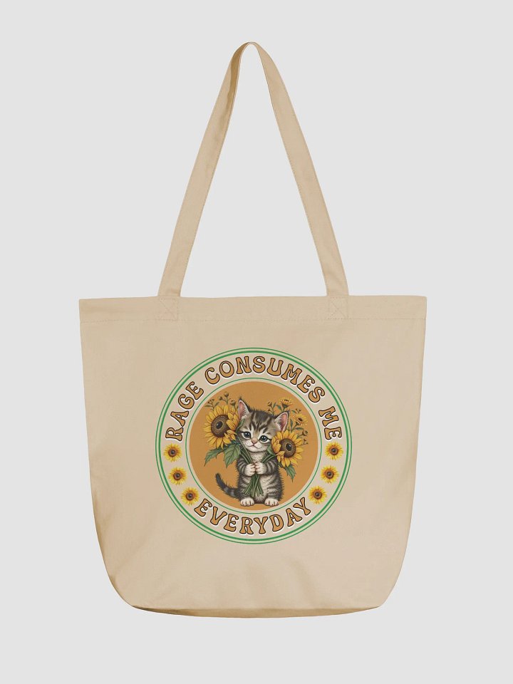 Rage Consumes Me Everyday Cat And Sunflower Tote Bag product image (5)