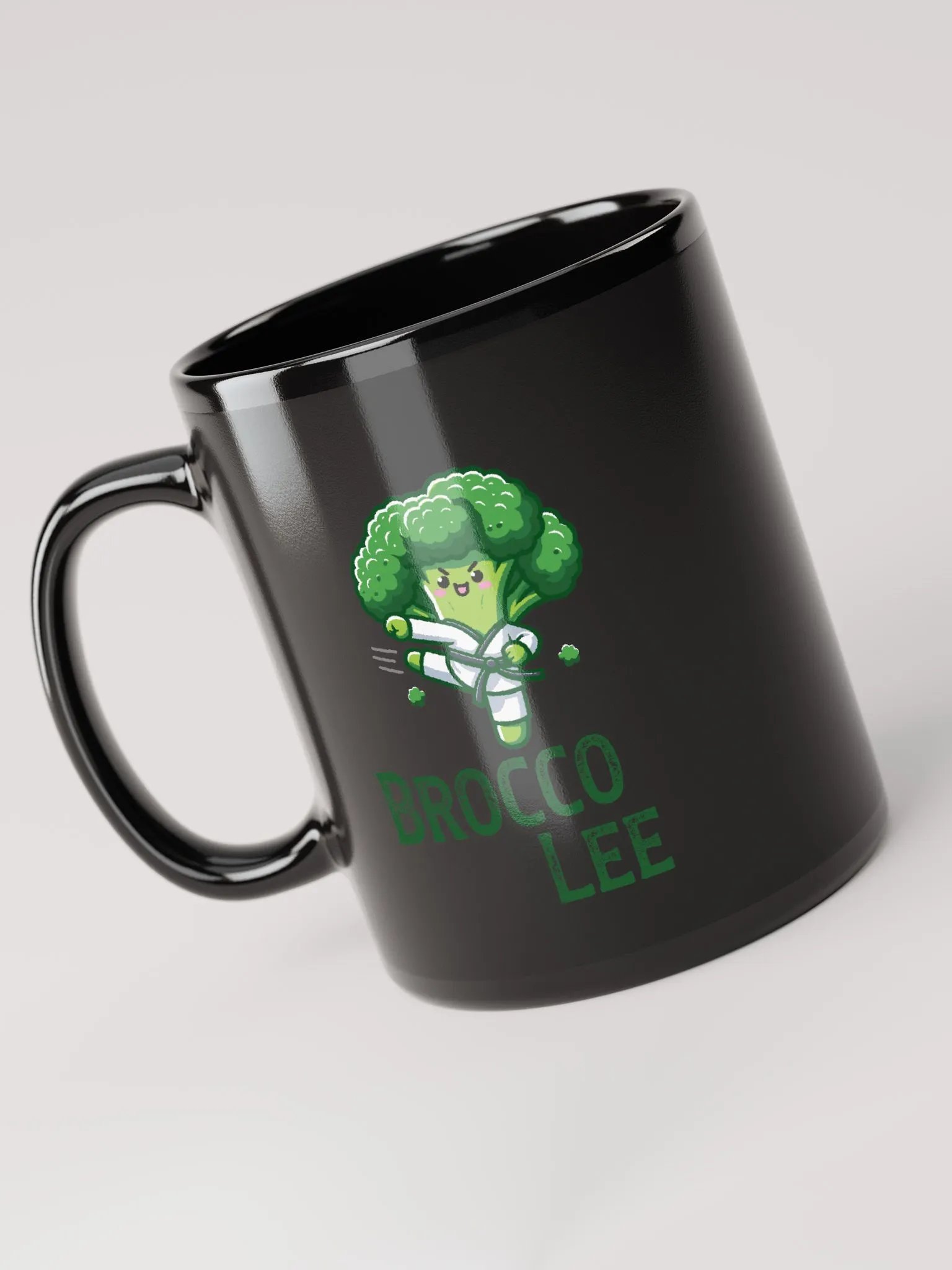 Broccoli Martial Arts Master Brocco Lee | Black Mug product image (6)