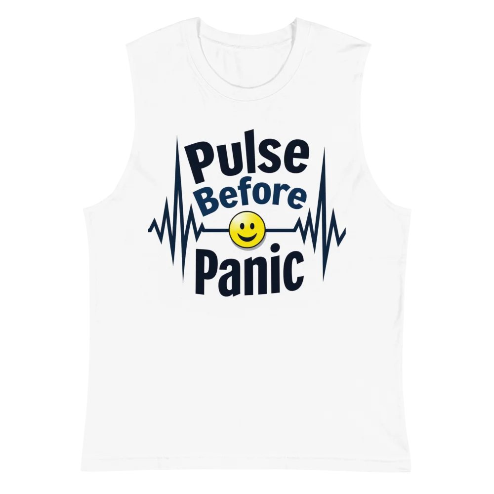 Pulse Before Panic ECG Muscle Tank product image (2)