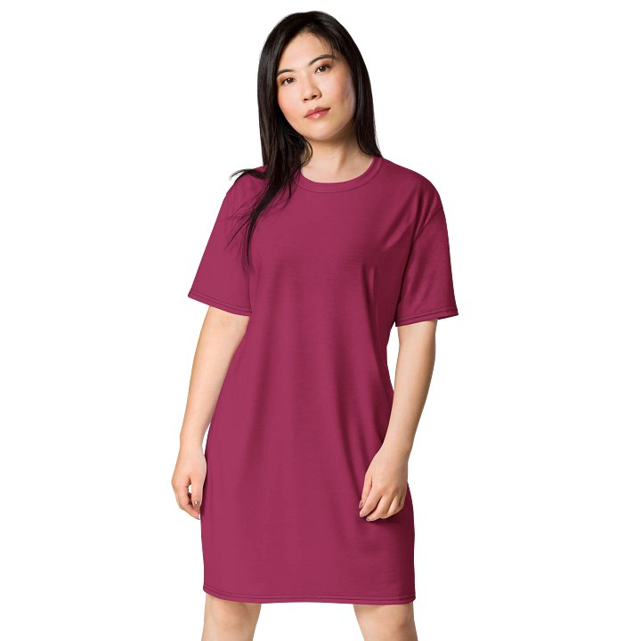 Oversized T-Shirt Dress - Bold Lipstick, Sizes 2XS-6XL product image (1)