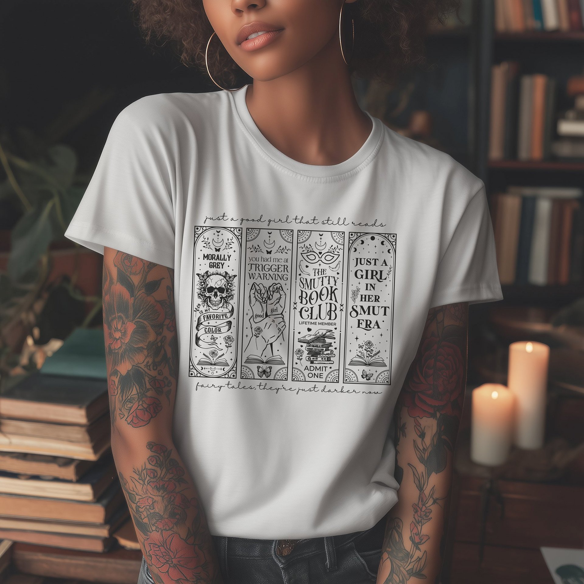Witchy Bookish Smut Reader Spread Those Pages DTF Design or Sublimation Clipart PNG for Shirt, Bookmark Wall Art, Instant Digital Download product image (3)