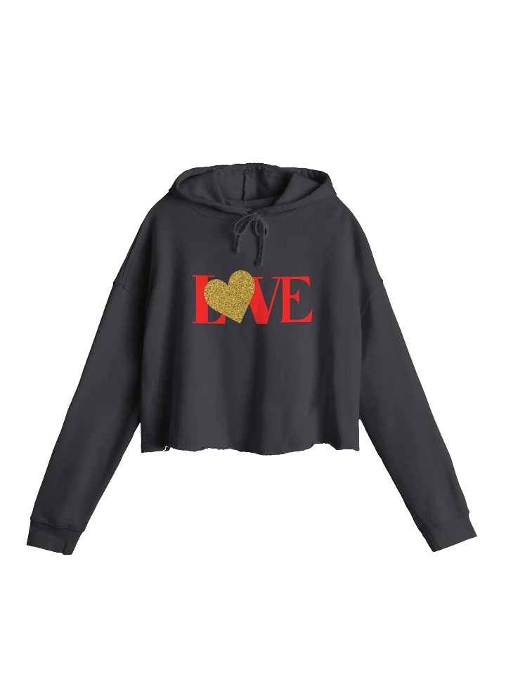 Love in Red Letters with Gold Heart Crop Tee product image (2)