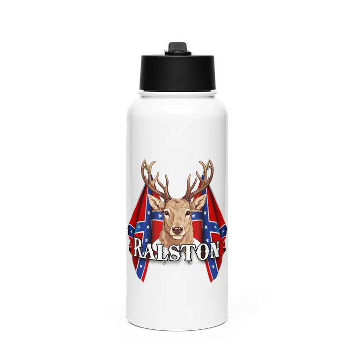 "Ralston" Last Name Rebel Redneck Deer - Stainless Steel Sports Water Bottle product image (1)