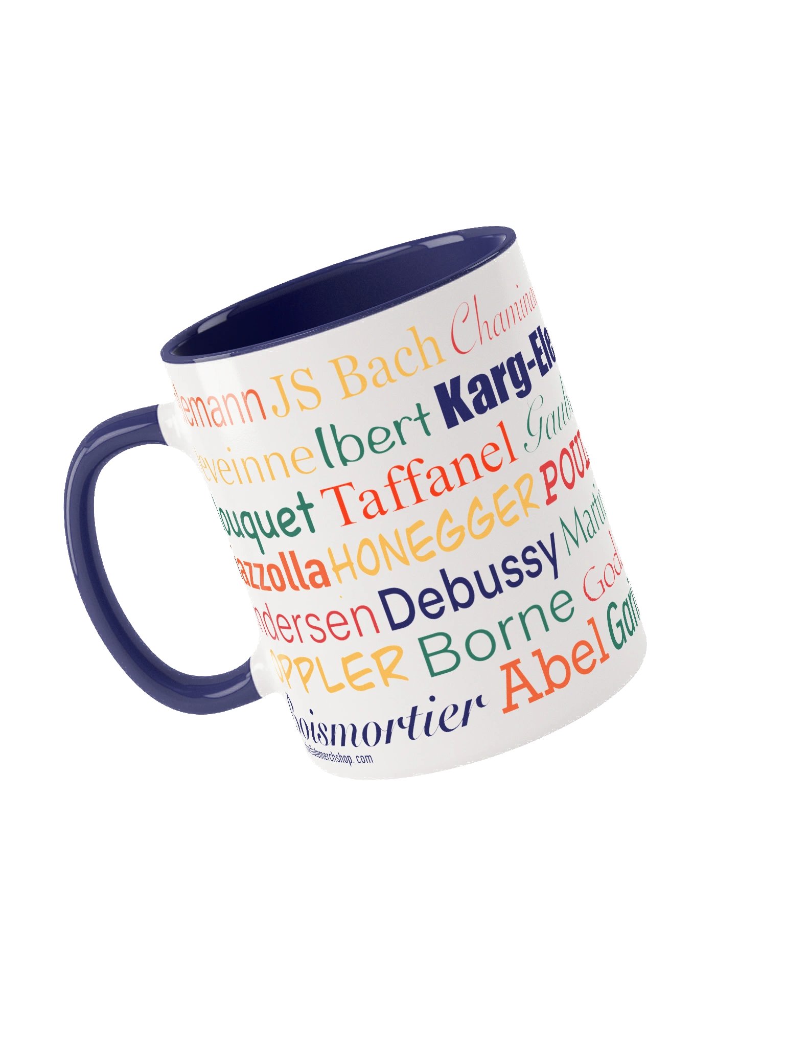 Big Names in Flute Music Ceramic Mug, 11 oz product image (3)