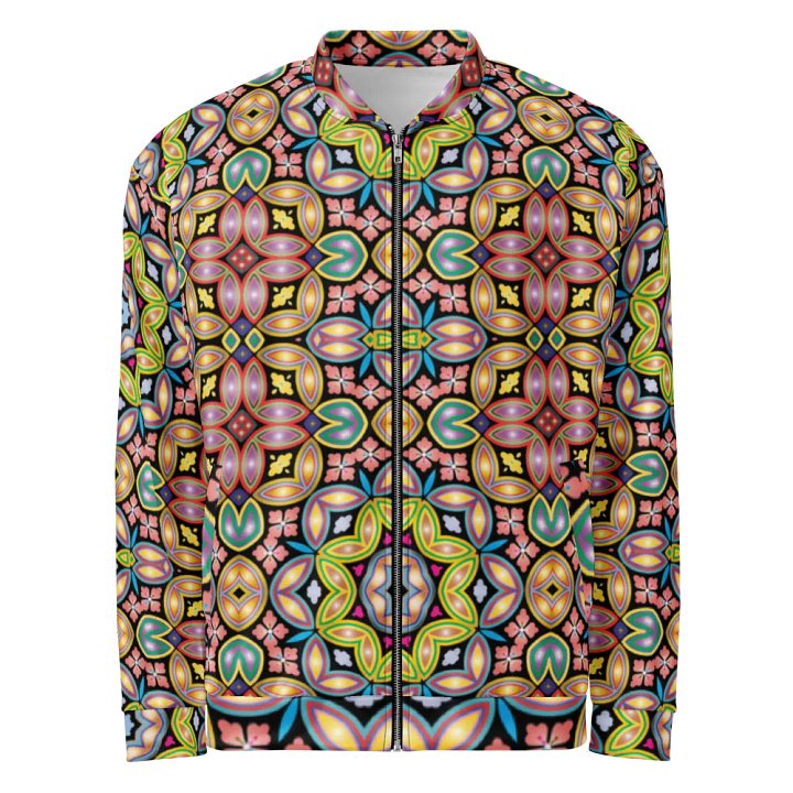 Batik Kawung Red Bomber Jacket product image (1)