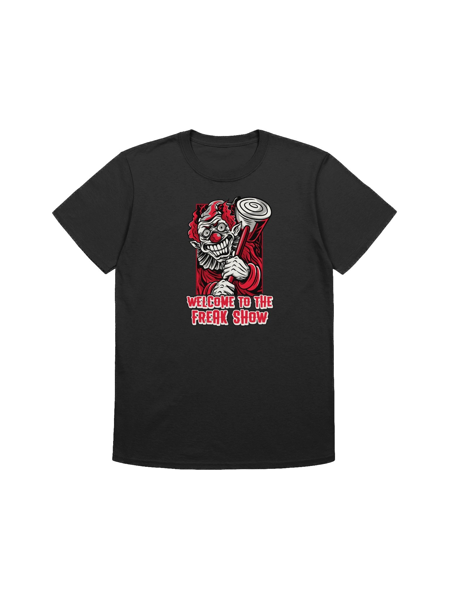 Welcome to the Freak Show T-Shirt – Creepy Evil Clown Tee, Scary Circus Halloween Shirt product image (2)