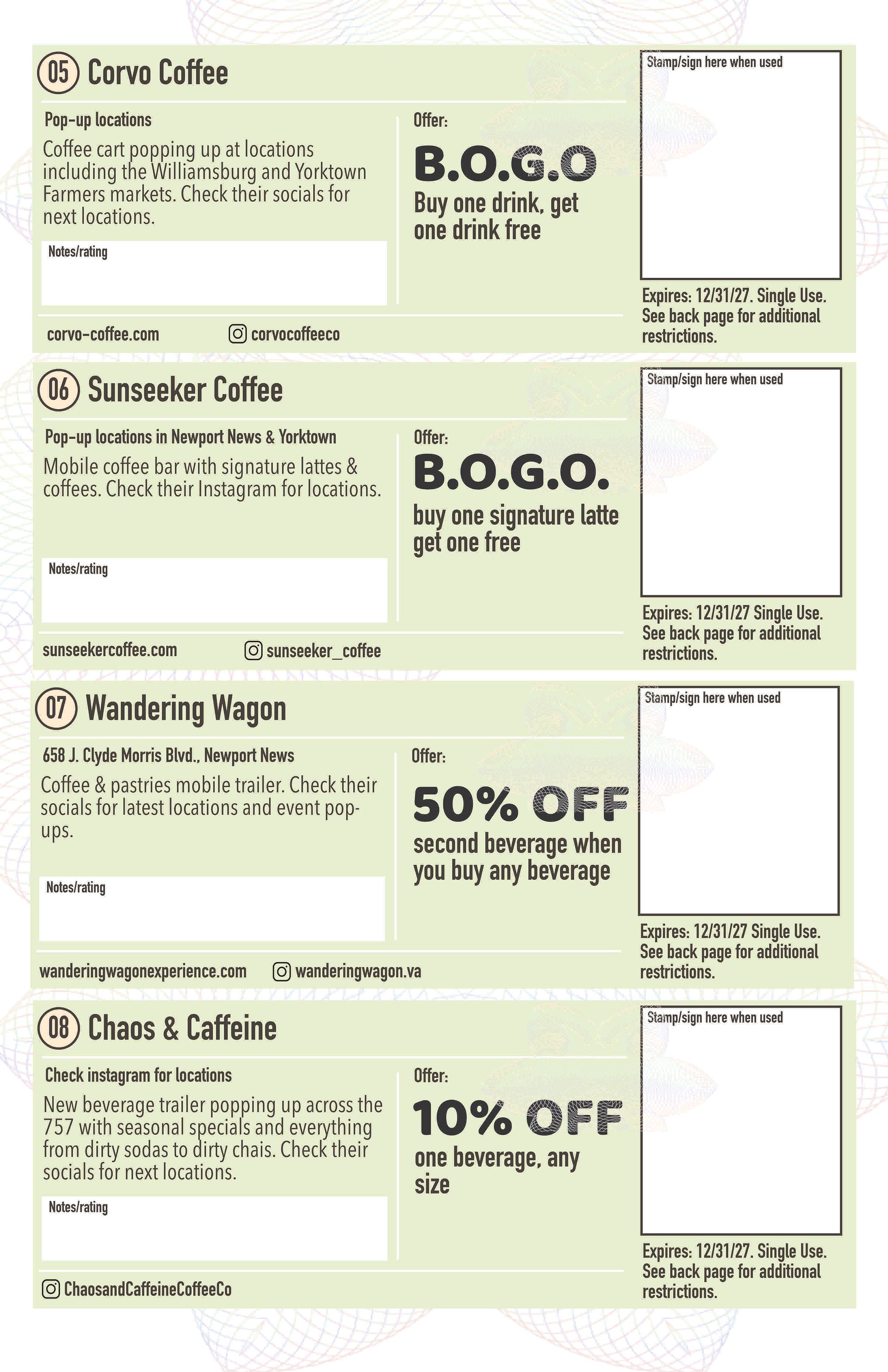 Deluxe Edition - 2026/27 Hampton Roads Peninsula Coffee Passport product image (9)