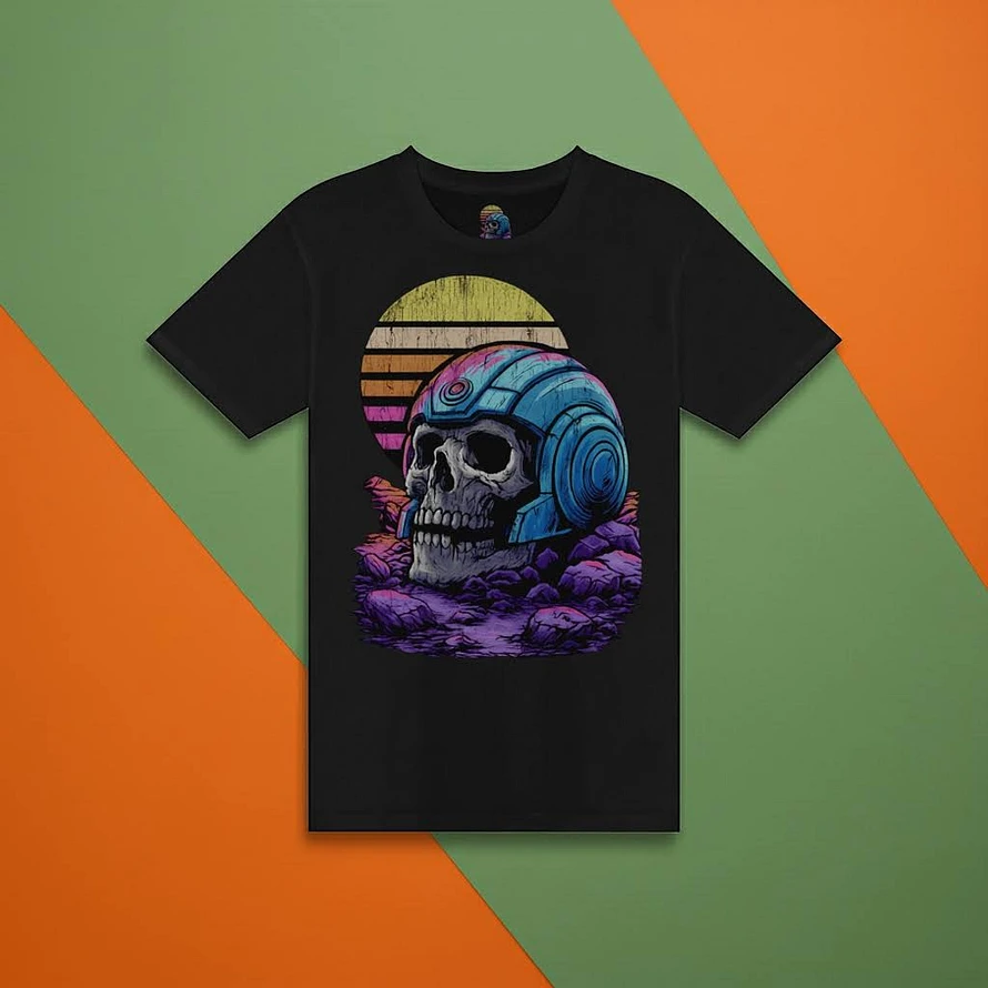 Oversized vintage graphic tee with bold streetwear back print design – premium cotton urban fashion shirt