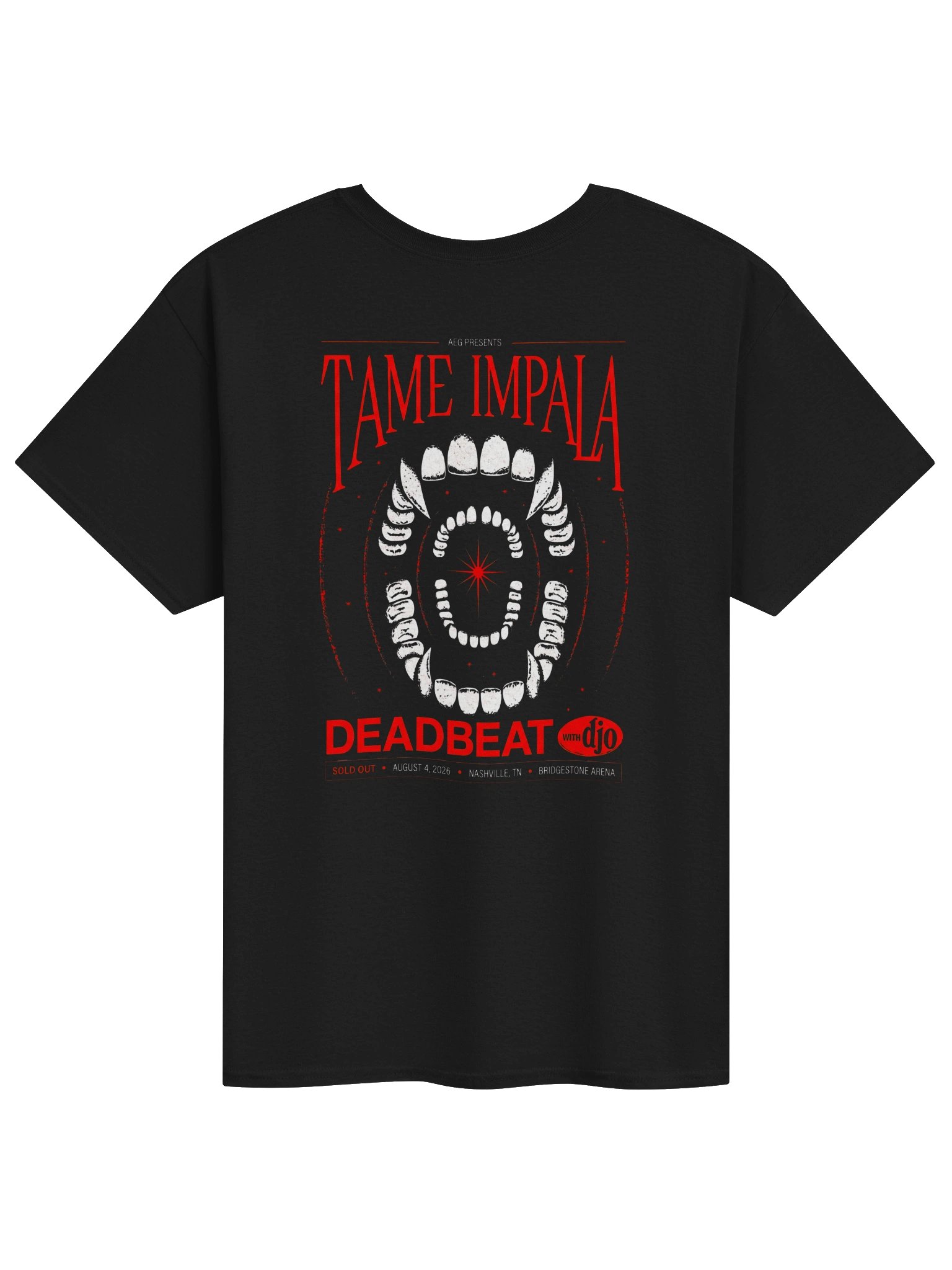 Tame Impala With Djo Nashville Deadbeat Tshirt product image (2)