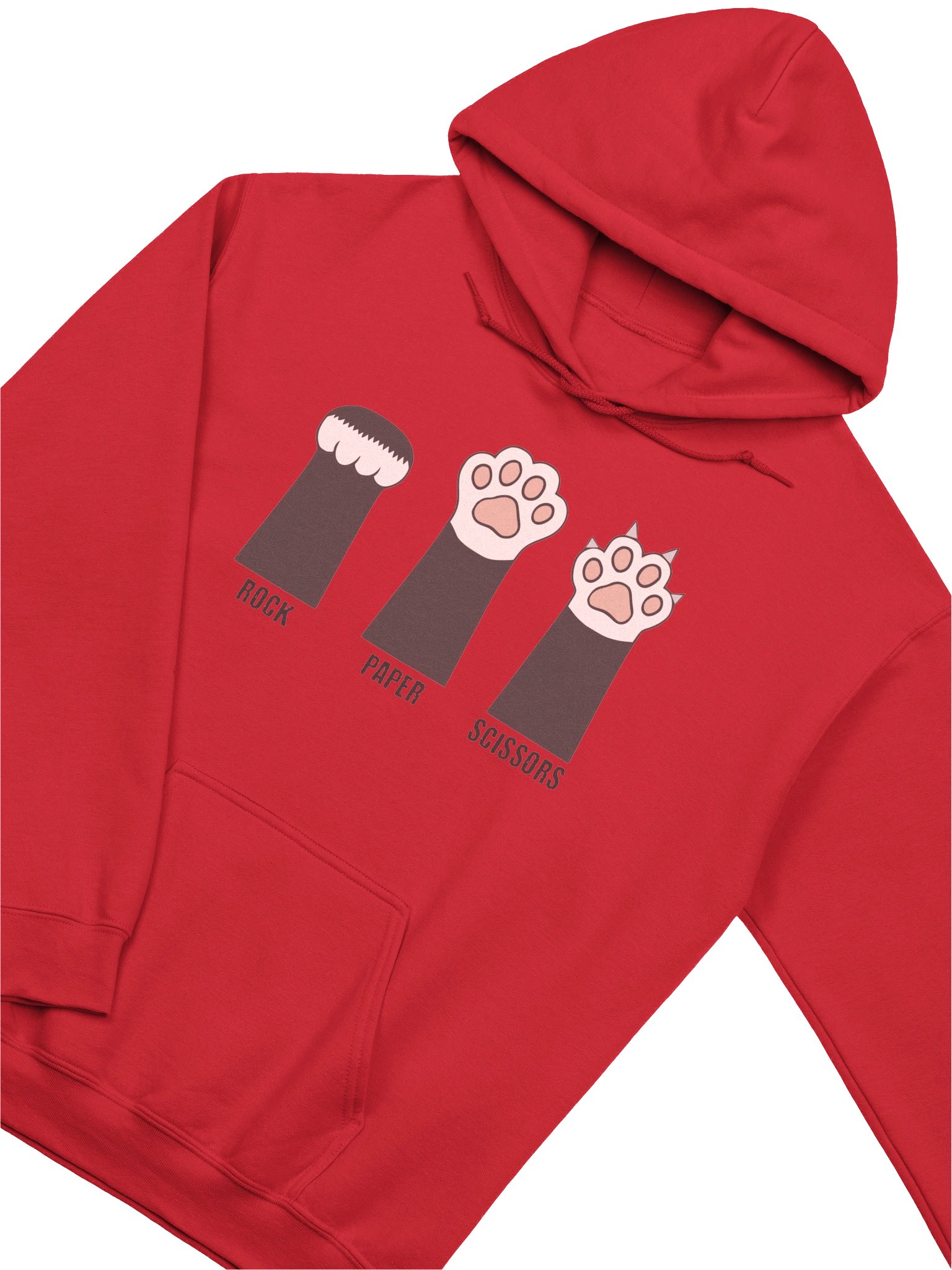 Rock Paper Scissors Cat Paw Meme Graphic Hoodie product image (12)