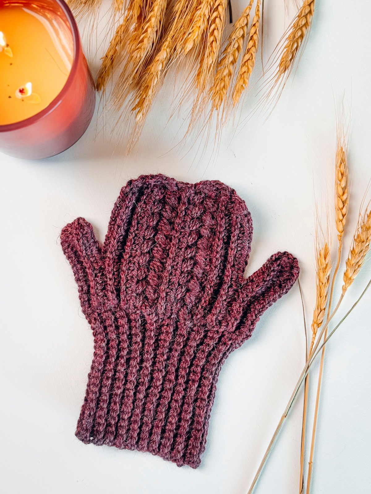 Autumn Wheat Crochet Mittens Pattern (6 Sizes) product image (8)