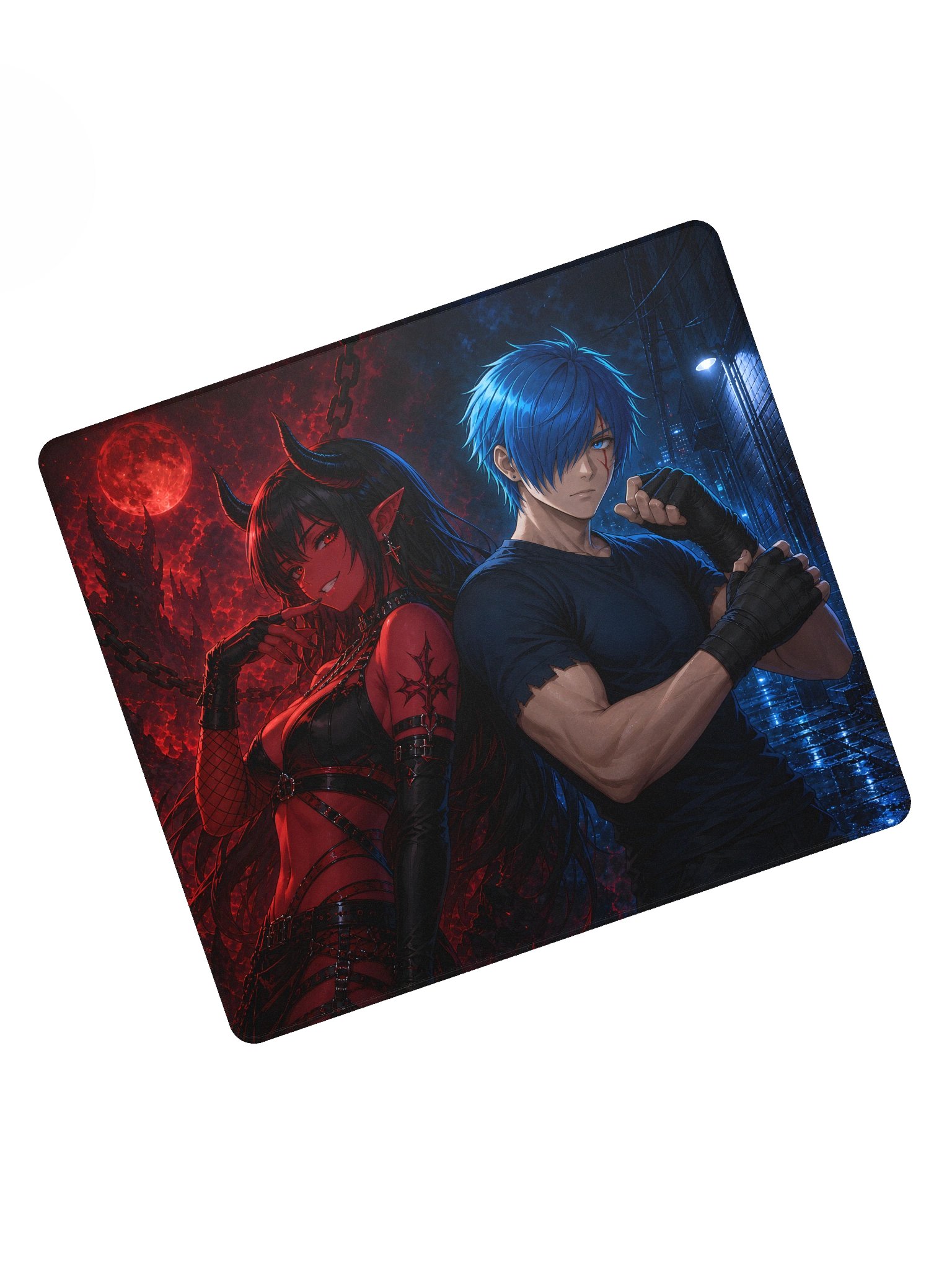 DarkSara & Coldbite Red vs Blue Gaming Mouse Pad product image (5)