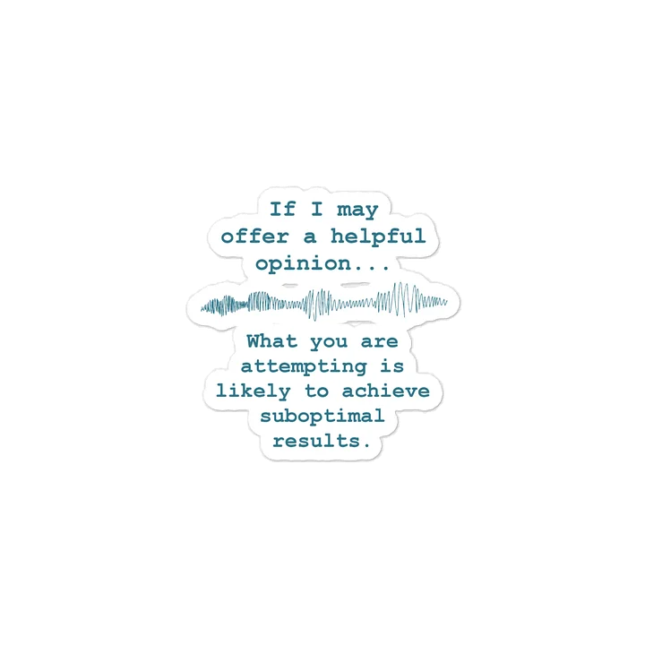 Suboptimal Results Quote Sticker product image (2)