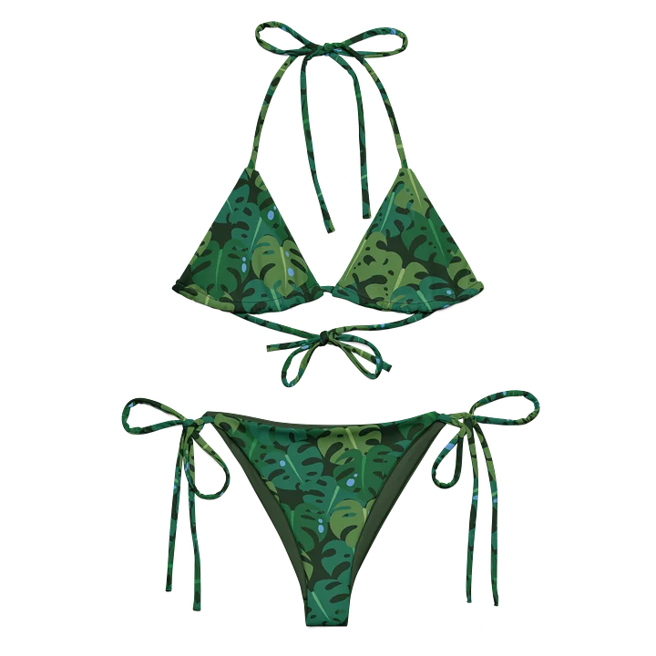 Jungle Leaves String Bikini product image (1)