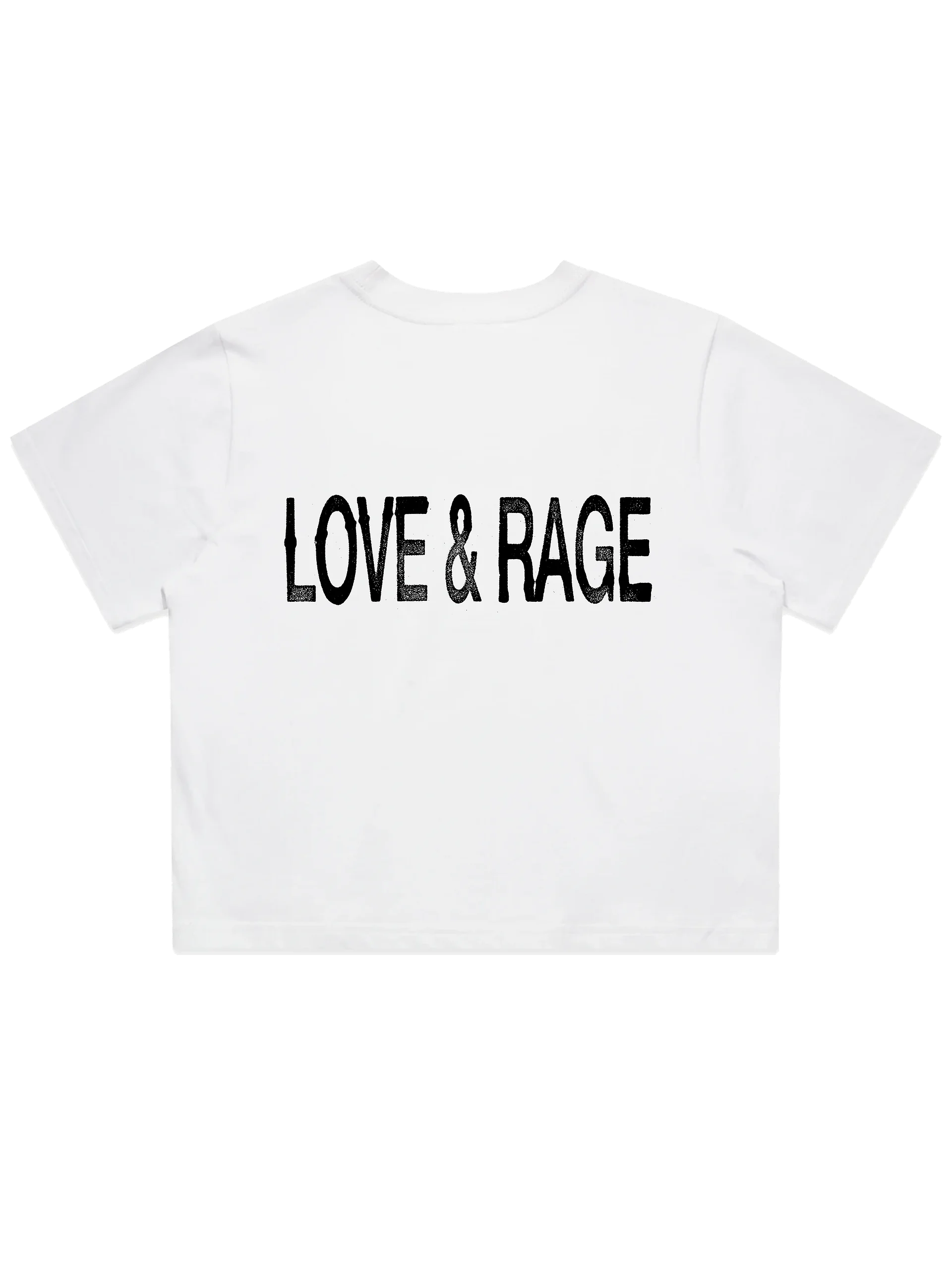 LOVE AND RAGE - WHITE CROP TEE product image (2)