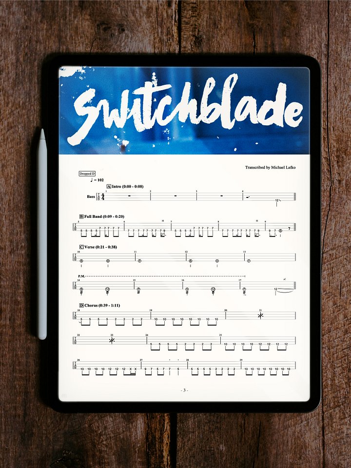 A Better Year - See You Around (Official Bass Tabs) product image (2)